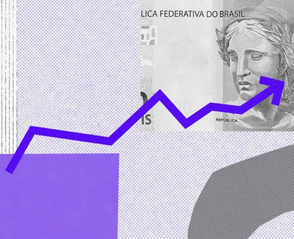 Ilustração sobre alta de inflação e projeção de mercado
